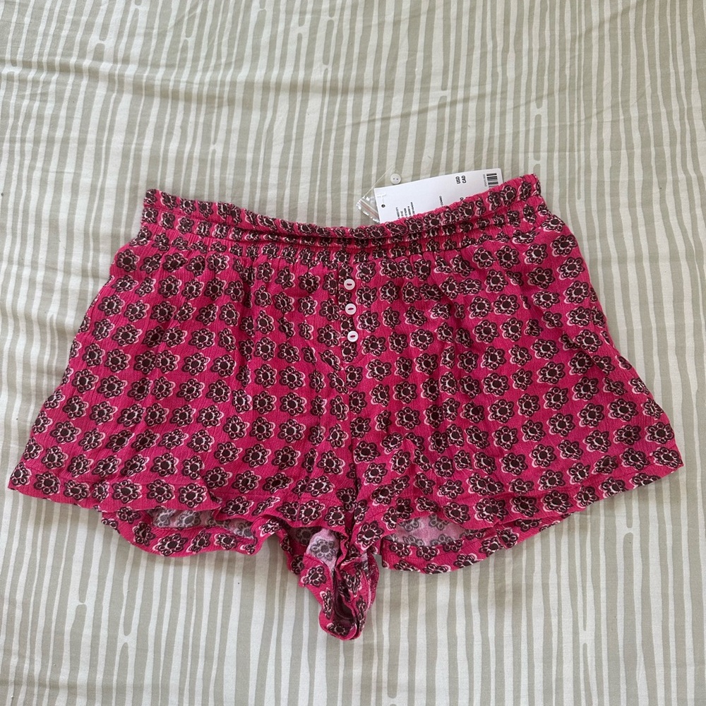 Urban Outfitters Pink Combo Flowy Shorts